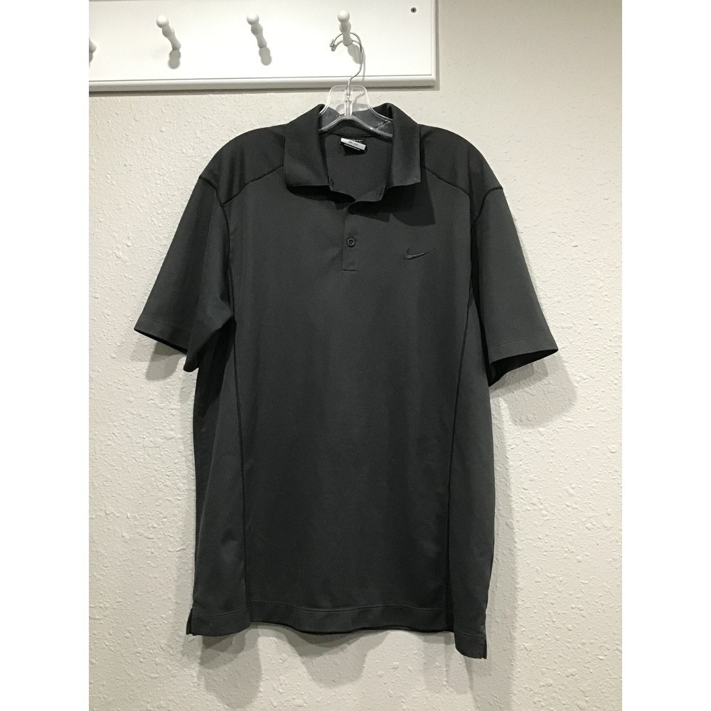 Nike Golf Dri-FIT Polo Men's L Charcoal Gray Athletic Performance Minimal Sporty